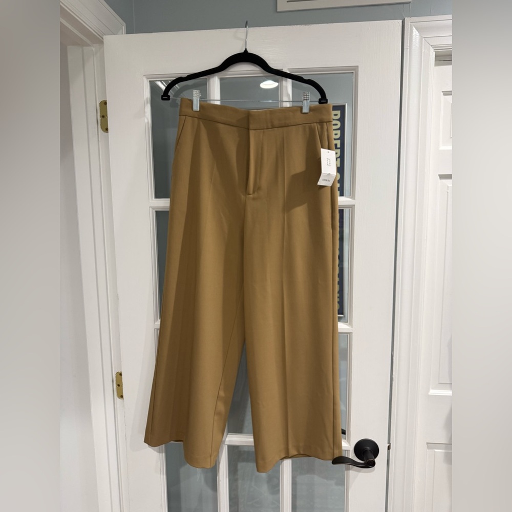 NWT Sophie Rue cropped Wide-Leg Dress Pants trouser Camel medium